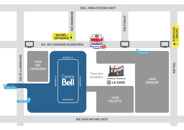 Carte du party de visionnement de rue